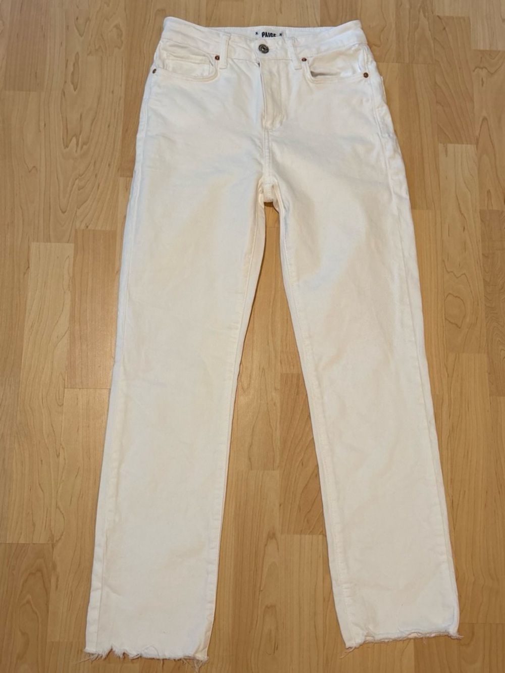 PAIGE Men's Straight Jeans in White